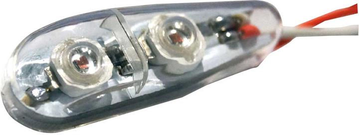 Actual product image Unilight 8wx2 flash 11mm, red, t-fuse