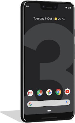 Actual product image Google Pixel 3 XL (128 GB, Just Black, 6.30", Single SIM, 4G)