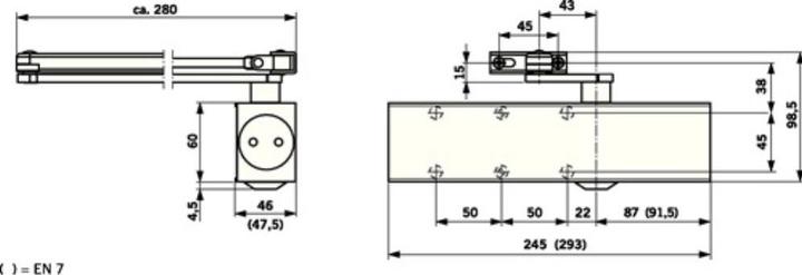 Immagine prodotto Dormakaba Chiudiporta DORMA TS 83 / EN 7, argento (Interno)