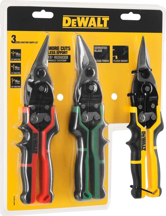 Productafbeelding DeWalt ERGO blikken knipsnippers 3-pak (33 cm)