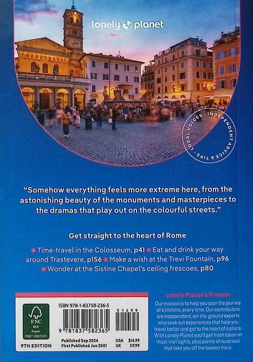 Actual product image Pocket Rome (English, Collectif, Garwood Duncan, The Lonely Planet, Virginia DiGaetano, 2024)