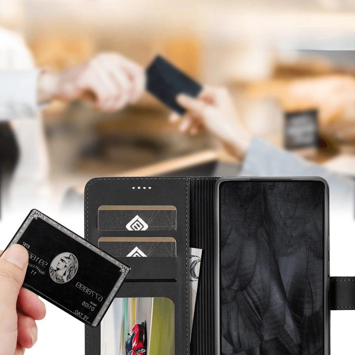 Produktbild LC.Imeeke Google Pixel 8 Pro - Leder Etui Hülle schwarz (Google Pixel 8 Pro)