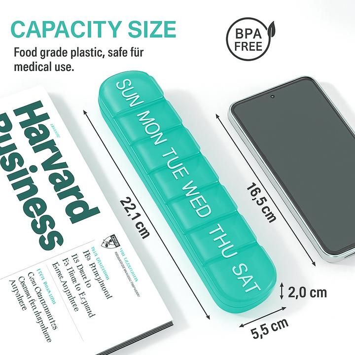Immagine prodotto Cbx Tablettenbox 7 Tage – Wochen Pillendose mit grosser Kapazität