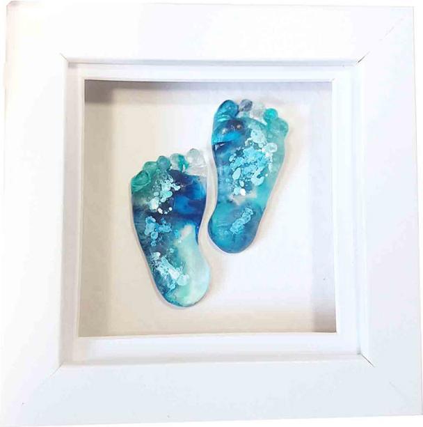 Actual product image Dooky Crystal Memories 3D footprint frame
