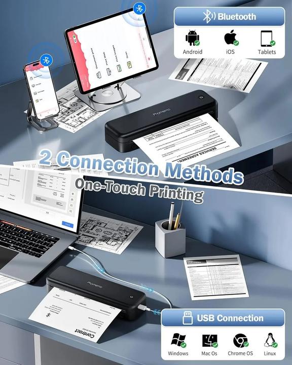Produktbild Phomemo M834 mit Bluetooth BLA (300 dpi)