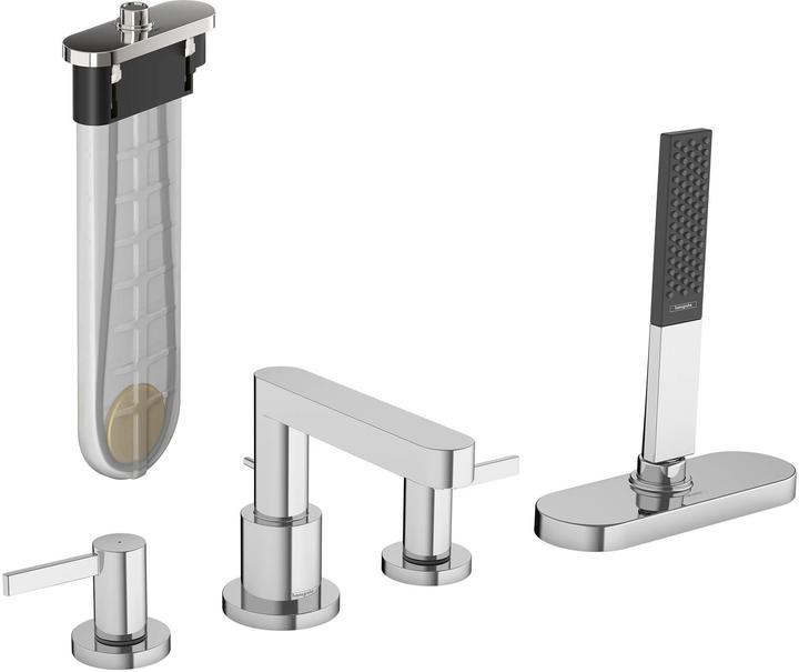 hansgrohe Finoris 4-gats badrandmengkraan met sBox (chroom)