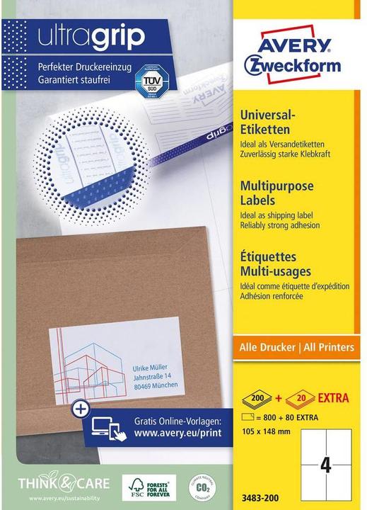 Productafbeelding Avery Universele etiketten