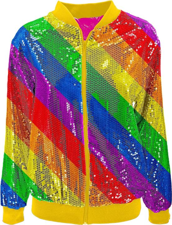 Actual product image Widmann Sequin jacket in rainbow pattern unisex (XL)