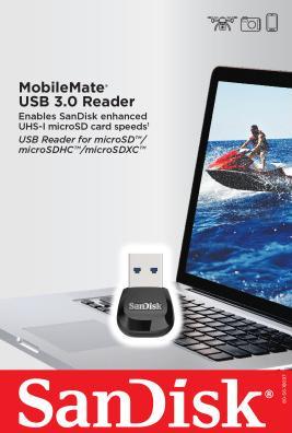 Actual product image SANDISK Mobilemate microSD USB Reader (USB 3.0)