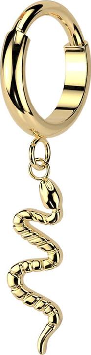 Actual product image Star Piercing Micro segment ring hinged gold-plated snake pendant (without brass, Titanium)