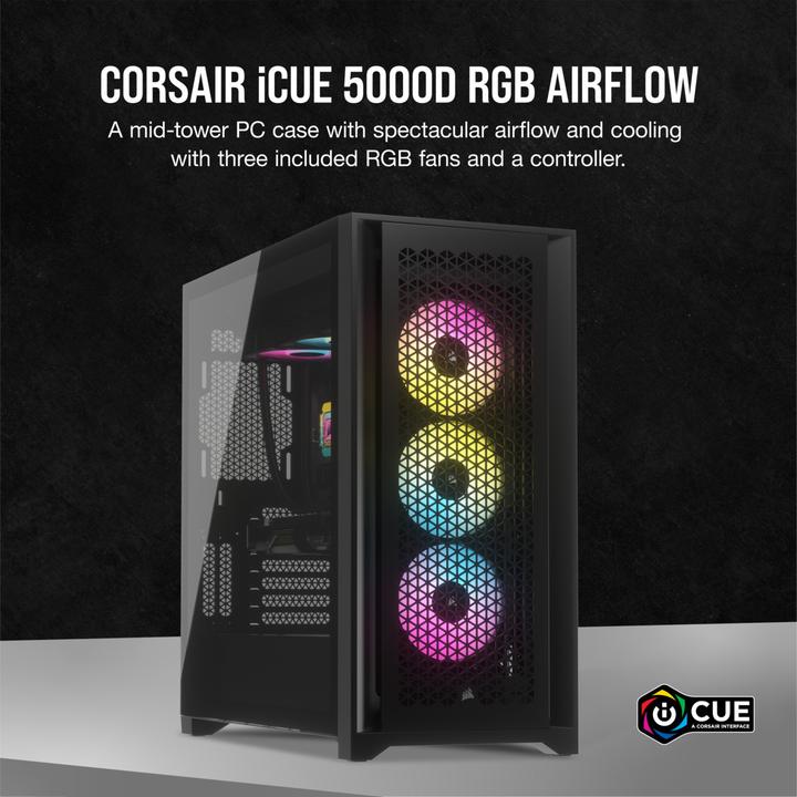 Image du produit Corsair iCUE 5000D RGB Airflow (mATX, Mini-ITX, ATX, E-ATX)