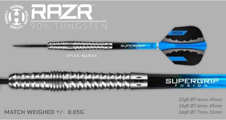Actual product image Harrows Razr 90% Steeltip Darts (25 g)