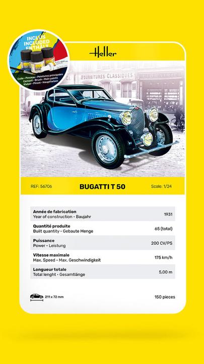 Actual product image Heller STARTER KIT Bugatti T 50