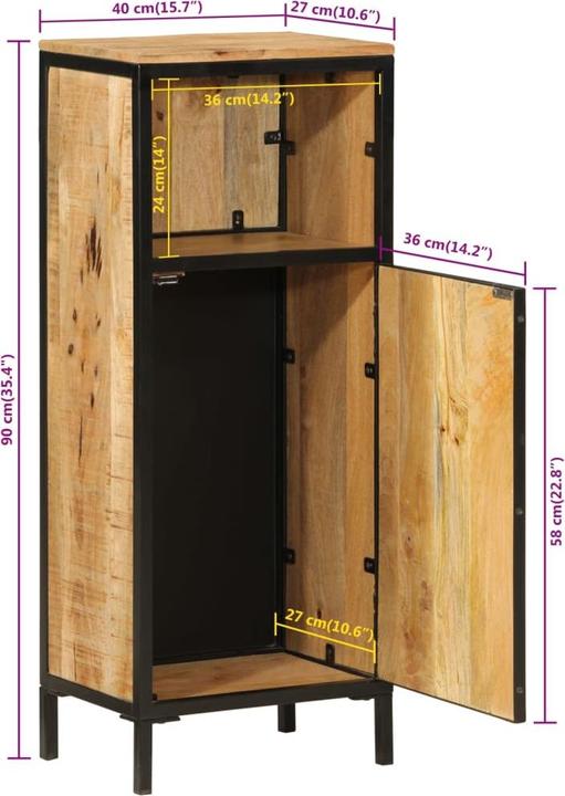 Produktbild vidaXL Badschrank (27 x 27 x 90 cm)