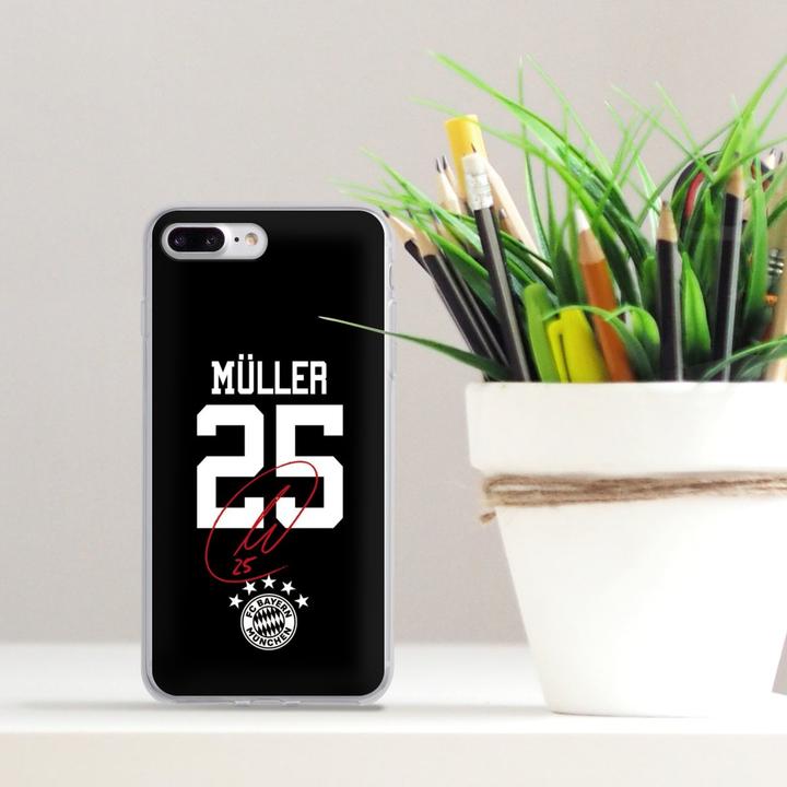 Produktbild DeinDesign Silikon Hülle für Apple iPhone 8 Plus Handyhülle Case Smartphone Schutzhülle FC Bayern München FCB (Apple iPhone 8 Plus)