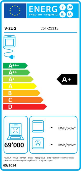 Energie-Label V-ZUG Combair V6000 76C