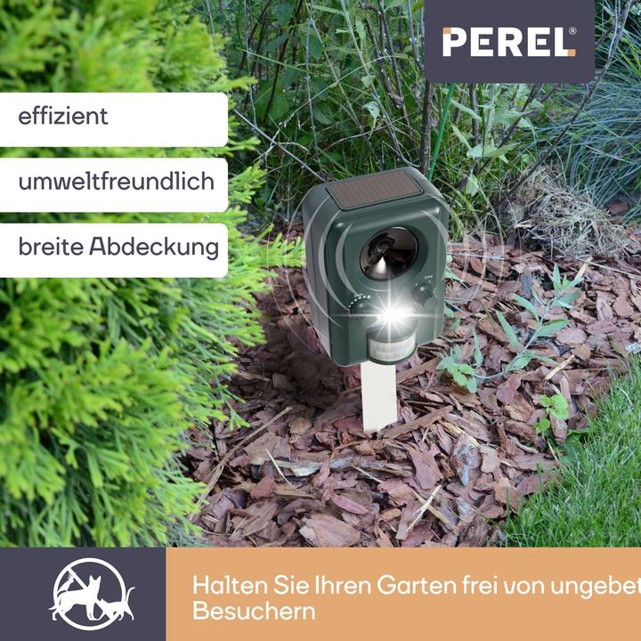 Produktbild Perel Solarbetriebener Ultraschall-Sch?dlingsvertreiber