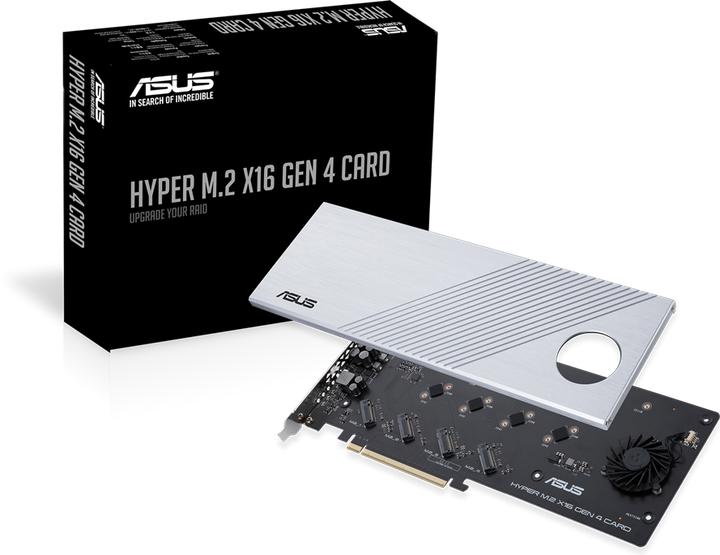 Actual product image ASUS Hyper M.2 x16 Gen 4 card