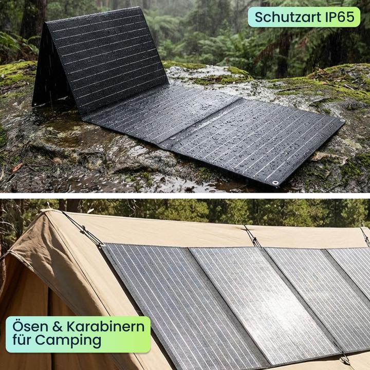 Produktbild Ideoon Mobiles Powerstation Set 88,8Wh mit 40W Solarpanel faltbar, 230V Steckdose, 100W, USB-C PD 65W (88.80 Wh, 1.10 kg)