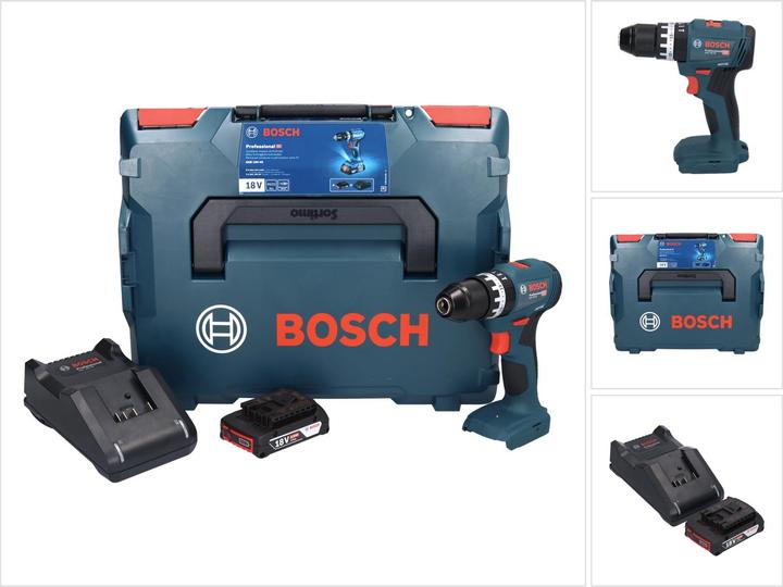 Actual product image Bosch Professional GSB 18V-45 Battery impact drill 18 V 45 Nm Brushless + 1x Battery 2.0 Ah + Charger +