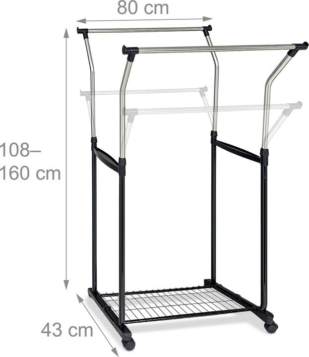 Produktbild Relaxdays Kleiderständer 2 Stangen