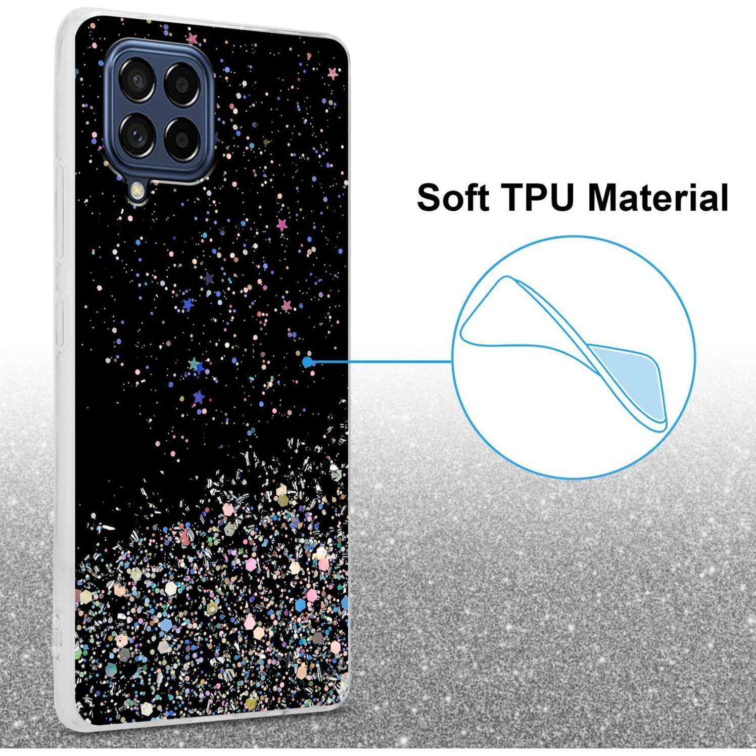 Thumbnail - Cadorabo TPU Hülle für Samsung Galaxy M53 5G mit Glitzer (Samsung Galaxy M53 5G), Smartphone Hülle, Schwarz