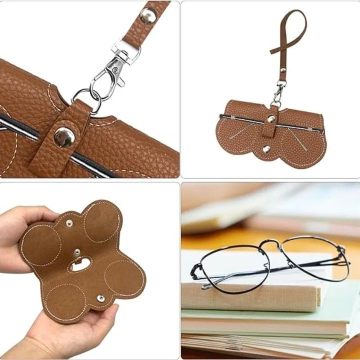 Only-Bags.Store Geprägtes Brillencover Niedliche PU Leder Sonnenbrillen Lesebrillen Aufbewahrungstasche Tragbare