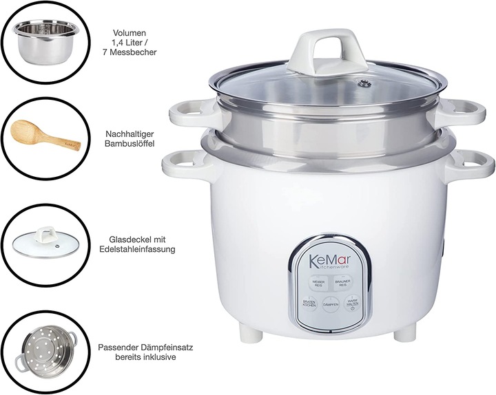 Actual product image KeMar Kitchenware KRC-175 Rice Cooker