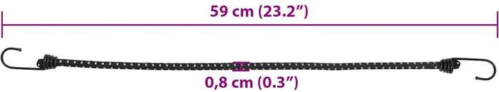 Produktbild VidaXL Gummiseile Reflektierend mit Haken 50 Stk. 59 cm