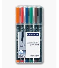 Actual product image Staedtler Lumocolor permanent (Multicoloured, 0.60 mm, 6 x)