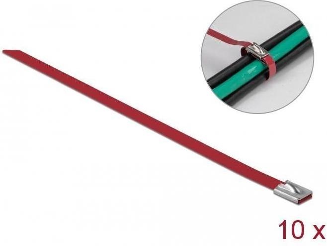 Actual product image Delock Stainless steel cable tie 500x7,9 10pcs. (Metal cable ties, 500 mm, 10 pcs.)