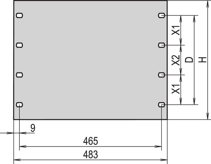 Actual product image Schroff blind screen