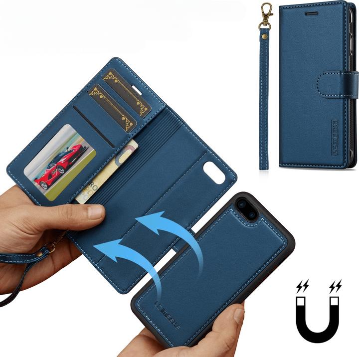 Immagine prodotto LC.Imeeke iPhone SE / 8 / 7 - Teilbare Brieftasche 2-in-1 Handyhülle (Apple iPhone SE (terza generazione), Apple iPhone 7, Apple iPhone 8, Apple iPhone SE (seconda generazione))