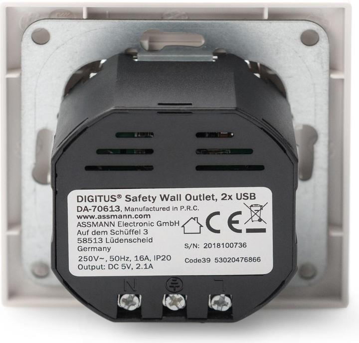 Actual product image Digitus Socket with 2 USB ports