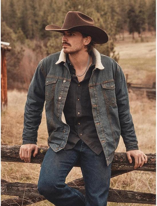 Actual product image Wrangler Western Style Fitted Denim Jacket (XXL)