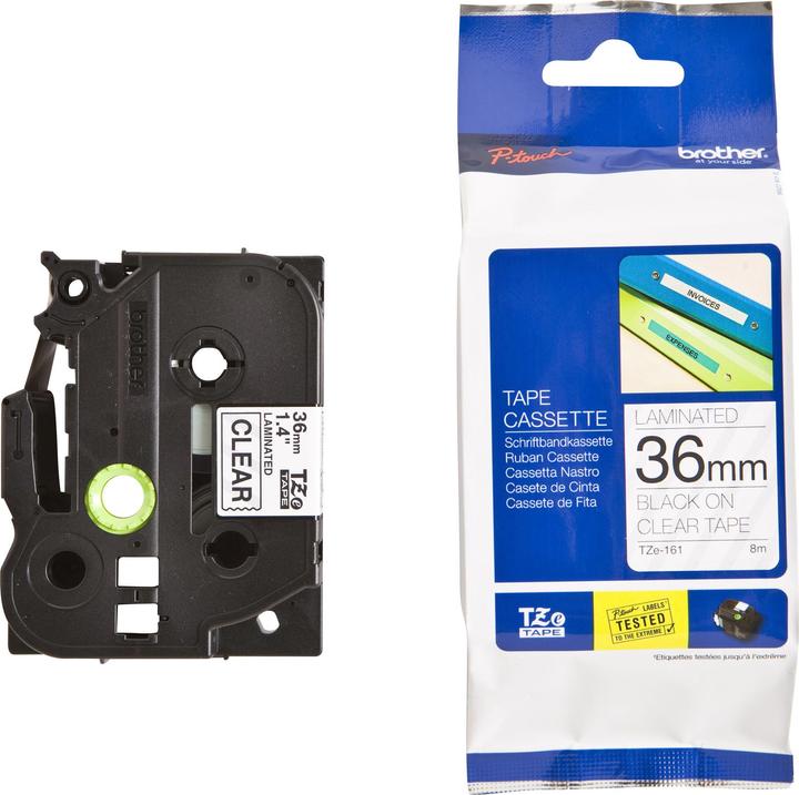 Actual product image Brother Tze-161 (3.60 cm, Black, Transparent)