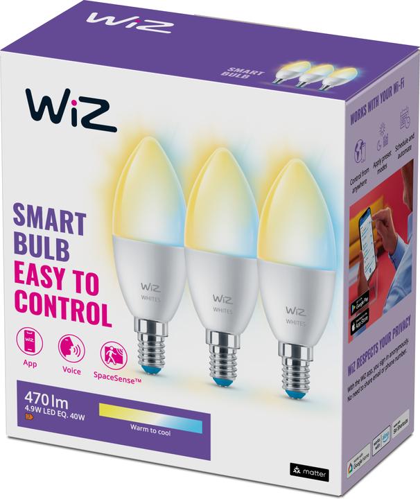 Produktbild WiZ 8720169075696 (E14, 4.90 W, 470 lm, 3 x, F)
