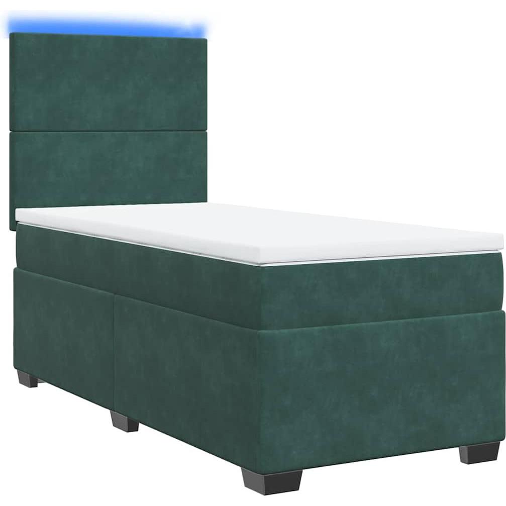 Thumbnail - VidaXL, Bett, Bo x springbett mit Matratze 80 x 200 cm Samt (80 x 200 cm)