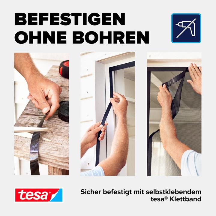 Produktbild tesa Insektenschutz Magnetvorhang für Balkon- und Terrassentüren, selbstschliessend, Montage ohne Bohren (100 x 220 cm)