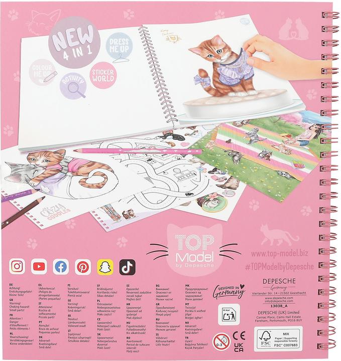 Actual product image Magni Depesche TOPModel colouring book Create your TOPModel Kitty 1,5x20,2x22,2cm
