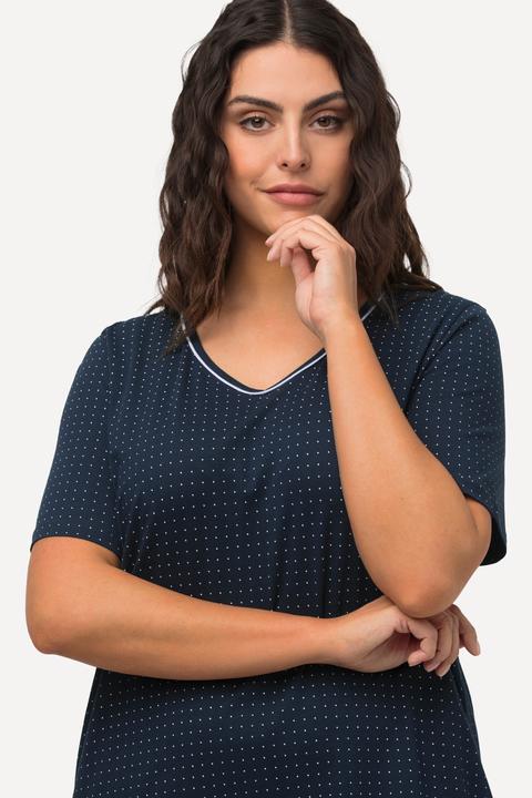 Produktbild Ulla Popken Bigshirts, 2er-Pack, Rundhals/V-Ausschnitt, Halbarm (62)