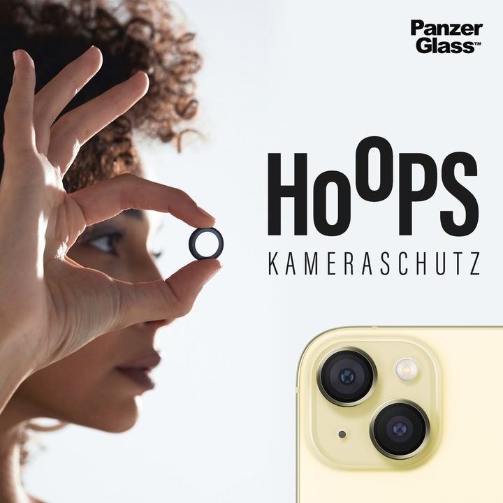 Produktbild PanzerGlass Hoops Camera Lens Protector (1 Stück, Apple iPhone 15, Apple iPhone 15 Plus)