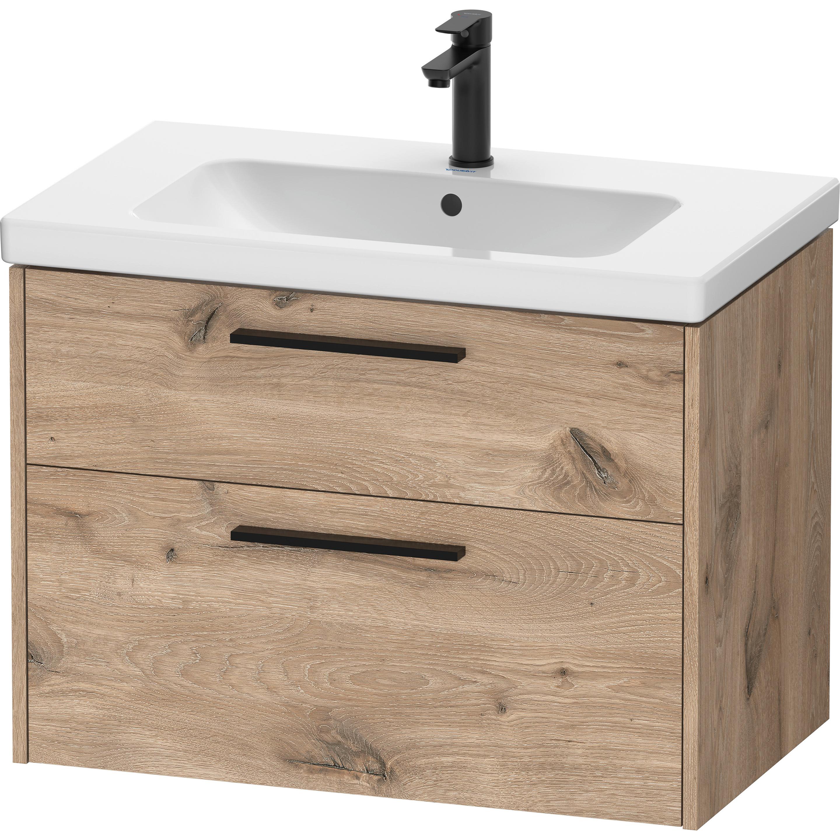 Duravit, Waschbeckenunterschrank, D-Code Waschtischunterbau, 1 Auszug, 784x460mm, Siphonausschnitt, mit Griff