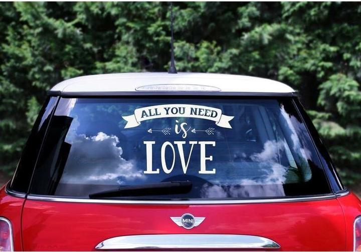 Actual product image Partydeco Party accessory car stickers 33 x 45 cm, White