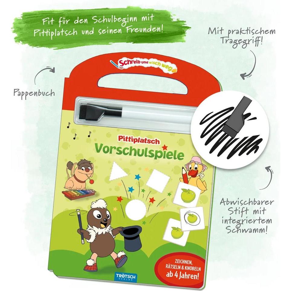 Thumbnail - Unser kleines Sandmännchen Schreib und wisch weg Vorschulspiele Pittiplatsch Pappenbuch, Schulbücher von Trötsch Verlag ...