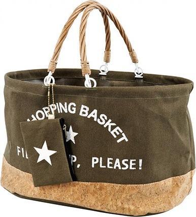 Image du produit Bekos Panier d'achat en coton et liège FILL ME UP!