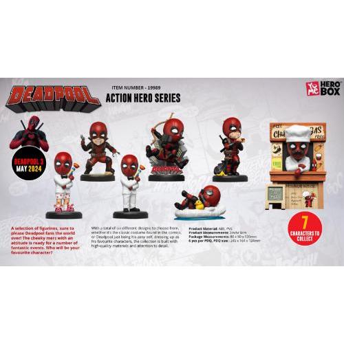 YuMe 6pz) Hero Box Deadpool Action Hero Series Display