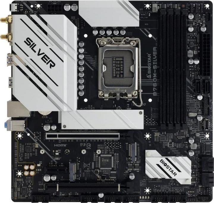 Immagine prodotto Biostar B760M-Silver (LGA 1700, Intel B760, mATX)