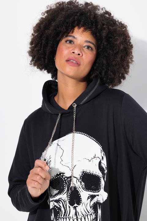 Actual product image Angel of Style A-line hoodie with skull and decorative seams (56)