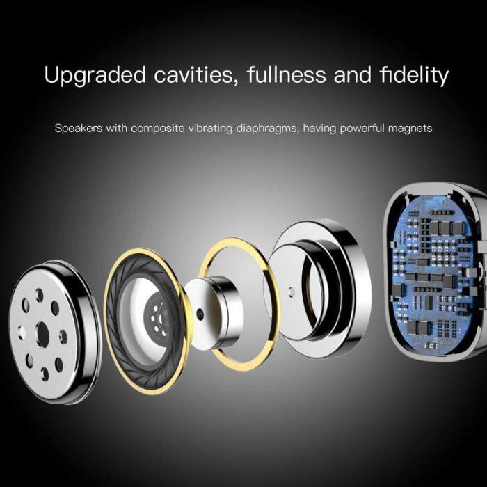 Actual product image Baseus Earphone Bluetooth Encok W02 TWS Truly Wireless headset Black (NGW02-01) (5 h, Wireless)